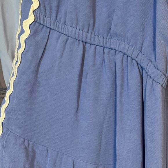 NWOT BTFL-Life High-Low Maxi Dress Blue Button Front Long Sleeve Women's Medium‎ - Picture 5 of 8